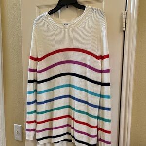 525 America Multicolor Striped Sweater 100% Cotton